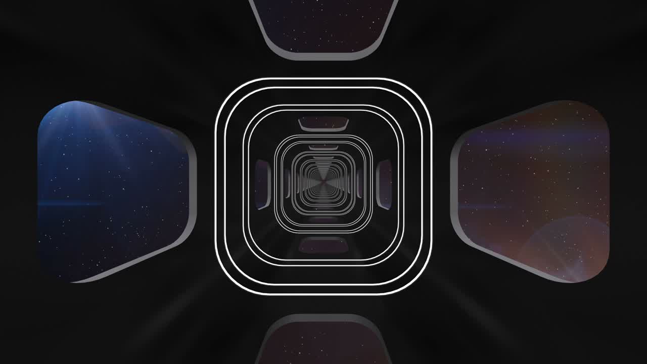 corredor de fondo abstracto con bucle metálico