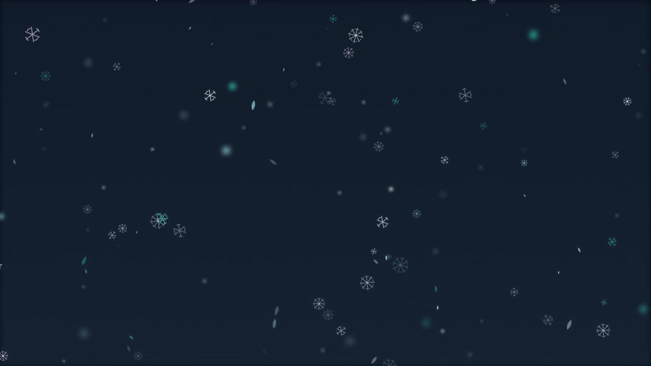 Animated Falling Snowflakes on Dark Blue Background