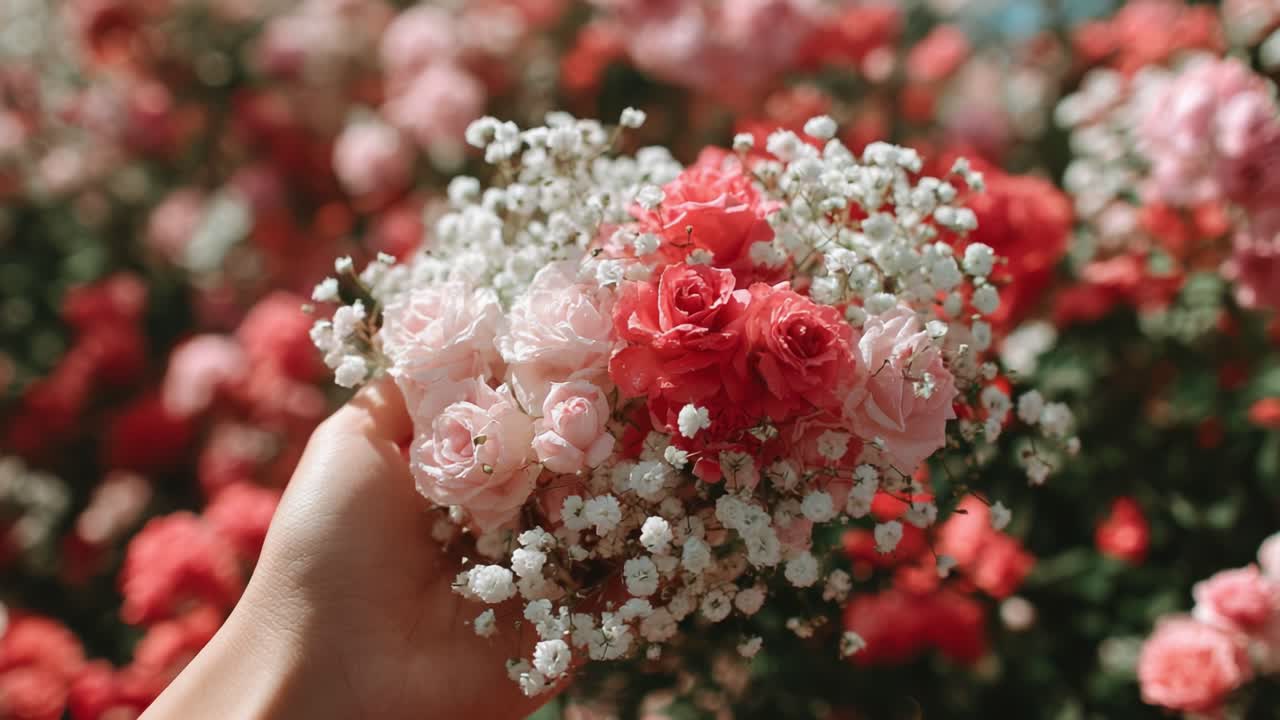 A Handful of Beautiful Roses: Capturing the Essence of Delicate Blooms in a Vibrant Floral Display