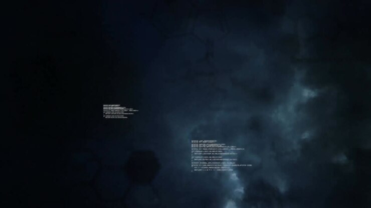 Program codes and the sky with lightning