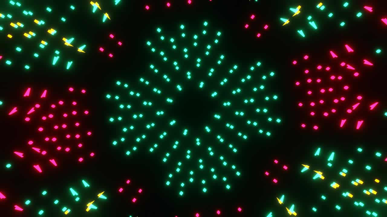 la rotación en bucle de las luces intermitentes rápidas.