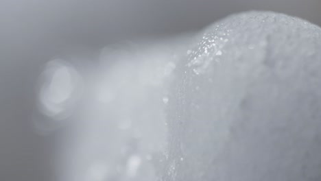 Ice face melting close up