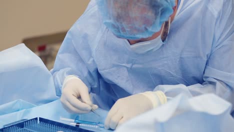 surgeon performing a medical procedure