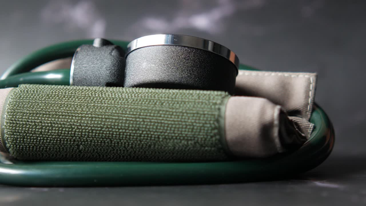 monitor de presión arterial y estetoscopio