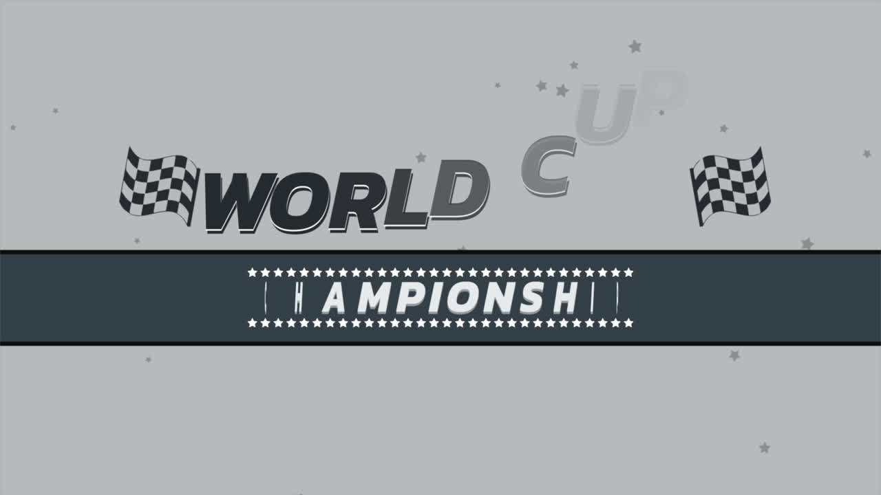 campeonato de copa mundial con banderas y estrellas en degradado blanco