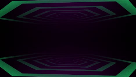 Animation-of-dark-purple-and-green-rotating-lines-on-dark-background