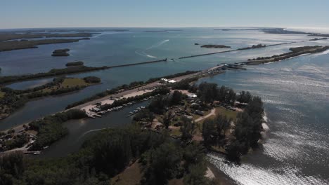 aerial view of eldred's marina and the keys surrounding boca grande