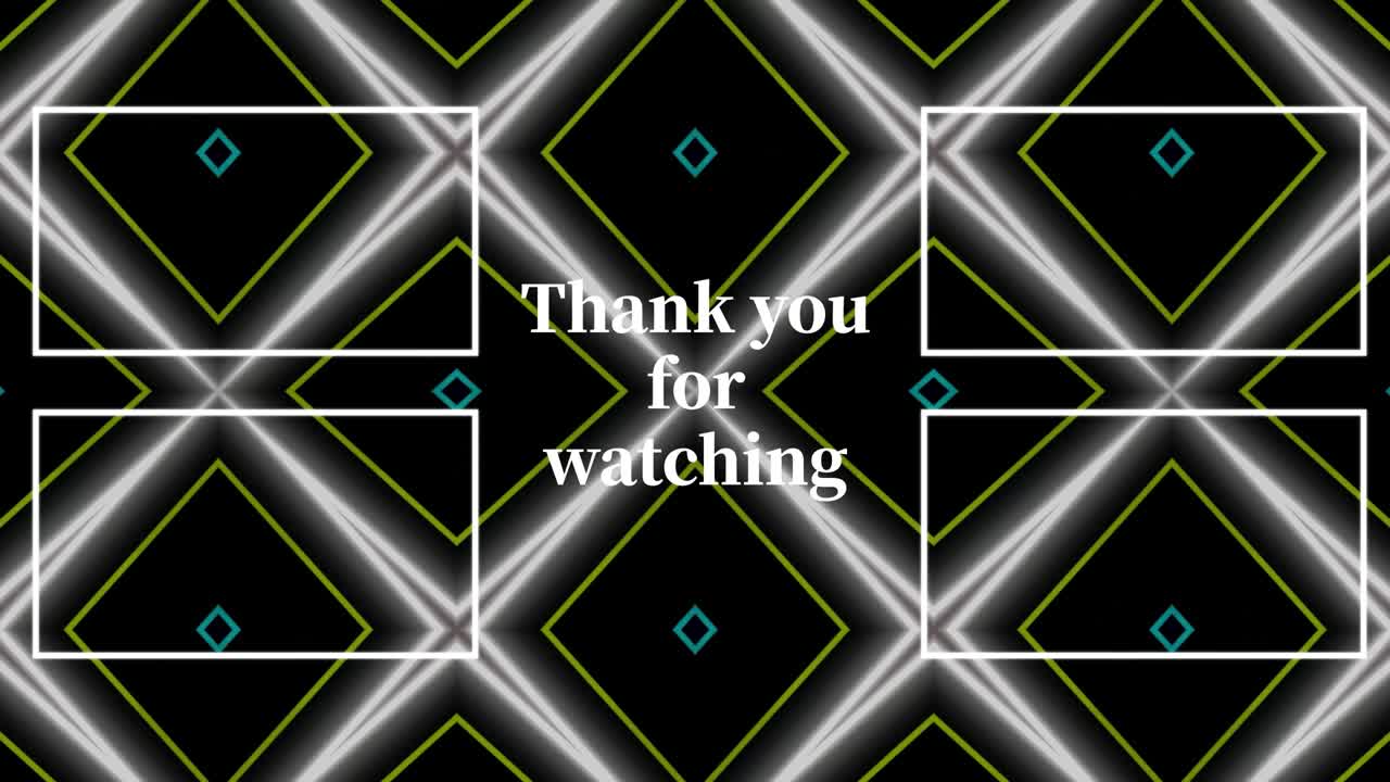 네온 표지판 패턴 엔드 카드 엔딩 스크린 모션 그래픽