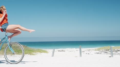 couple in love enjoying free time on the beach together