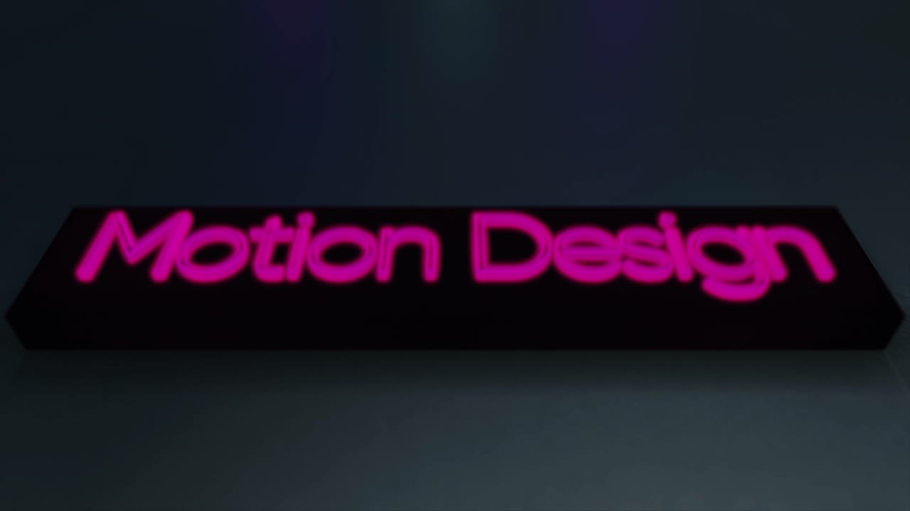 signo de diseño de movimiento de neón rosa