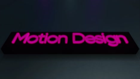 signo de diseño de movimiento de neón rosa