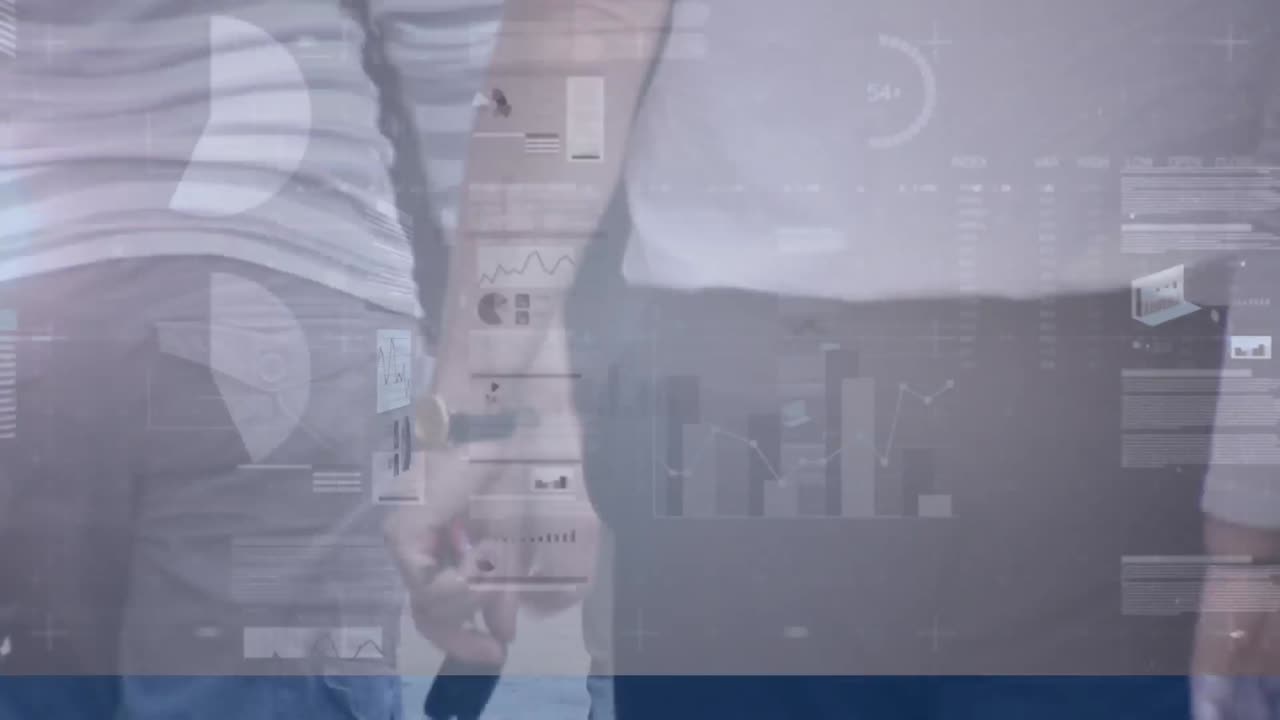 거리를  ⁇ 고 있는 다양한 사람들을 대상으로 금융 데이터 처리의 애니메이션