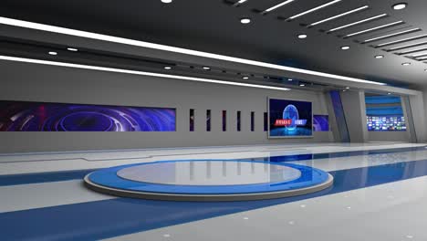 el bucle de fondo del estudio de noticias virtual en 3d