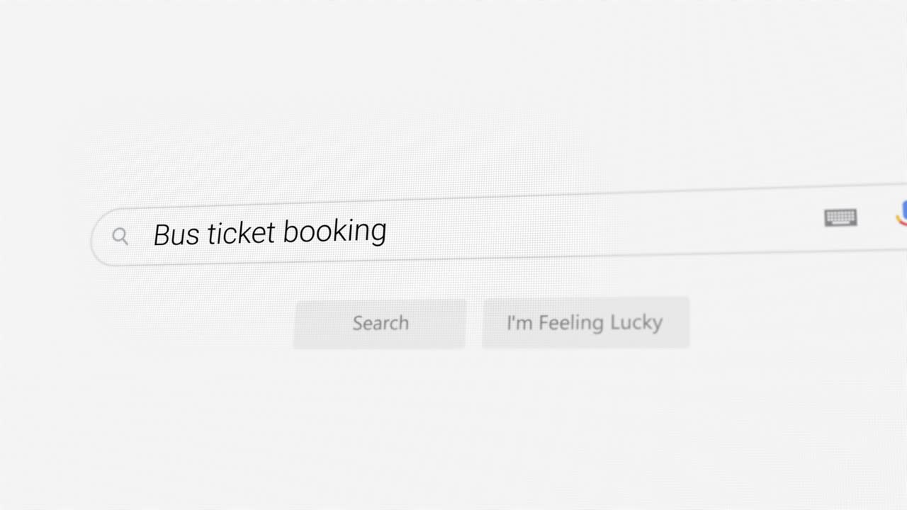 Searching for Bus ticket booking on Internet browser