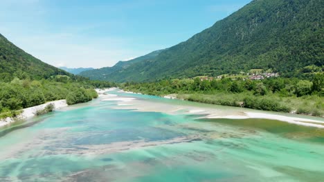 Aerial-view-of-beautiful-river