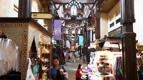 people shopping in a vibrant indoor market