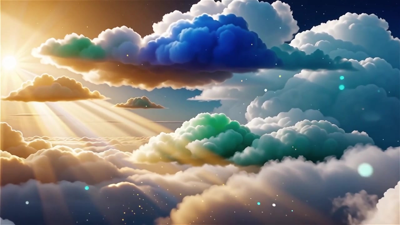 Christian Heavenly Light Worship Background
