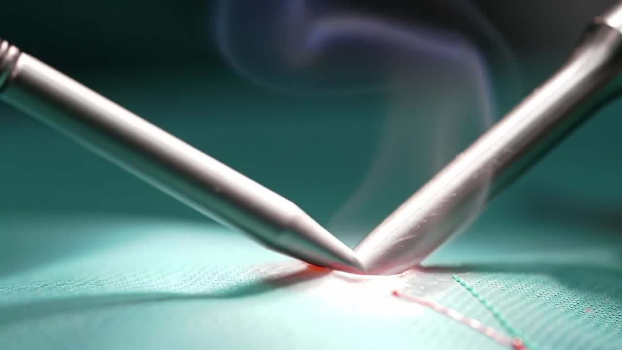 Close-up of sewing needles as they expertly stitch through fabric in a workshop. Attention to detail showcases the artistry involved in fabric manipulation and construction.
