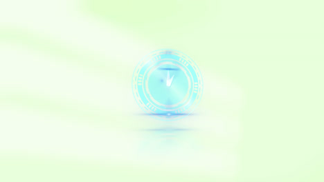 animation of clock moving fast on green background