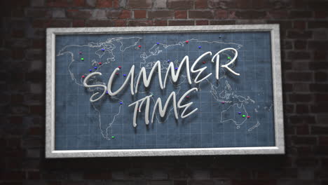 Summer-Time-on-world-map-with-point-of-visit