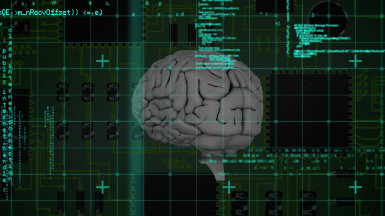 다양한 데이터와 함께 파란색 배경 위에 회전하는 지구의 애니메이션