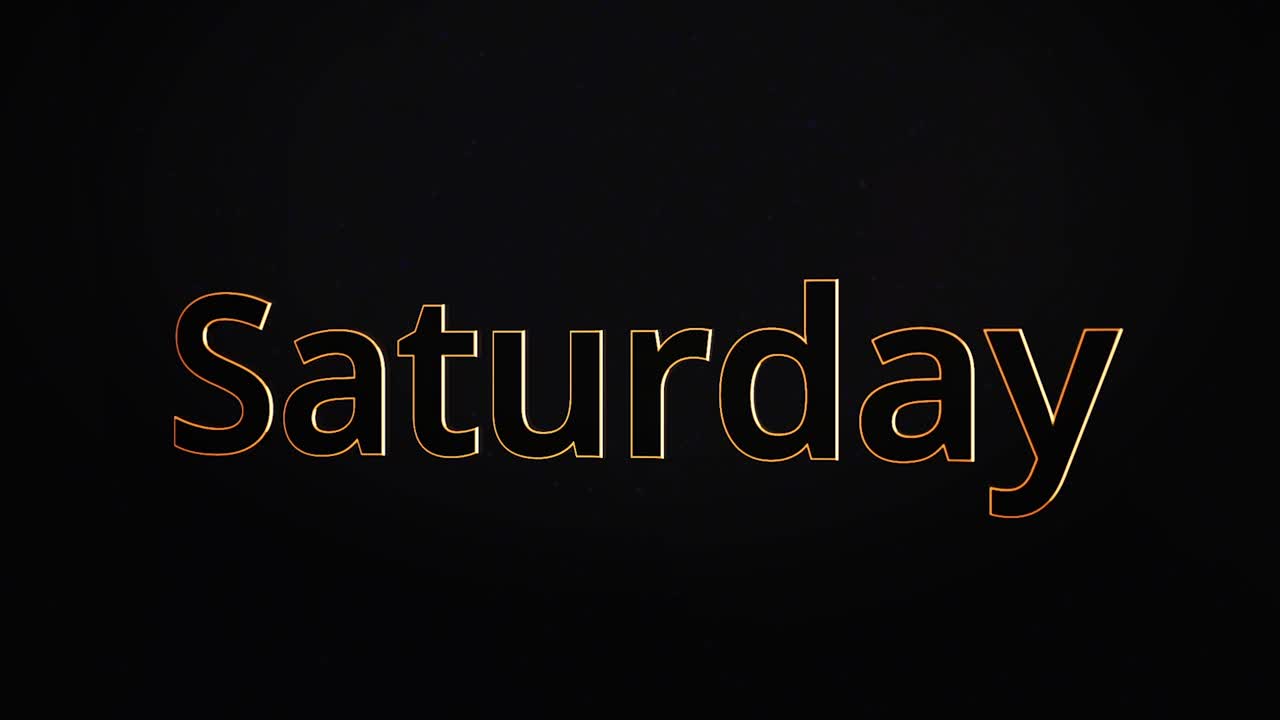 Saturday Text Design