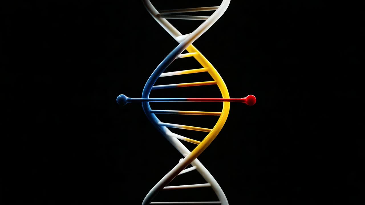A Stunning Visual Representation of DNA's Double Helix Structure Emphasizing Its Complex Molecular Design with Vibrant Colors Symbolizing Genetic Variation and Biological Significance in Life Forms