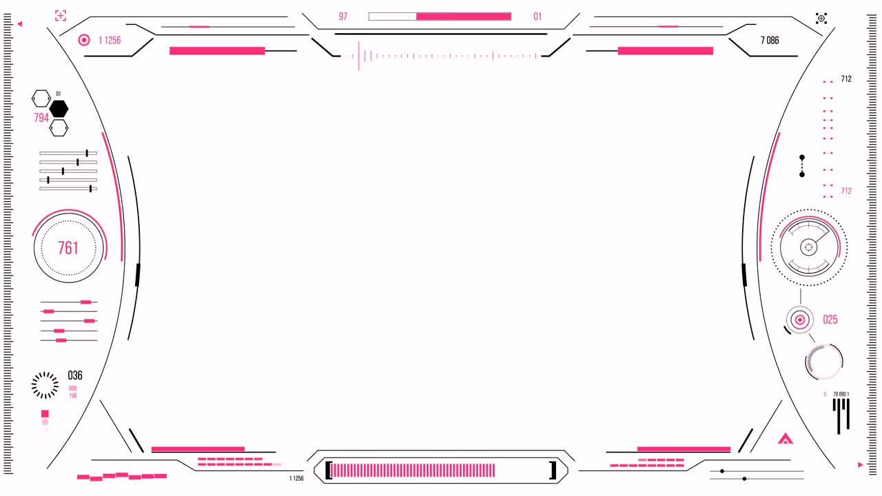 hud와 인포그래픽 요소를 가진 미래의 사용자 인터페이스