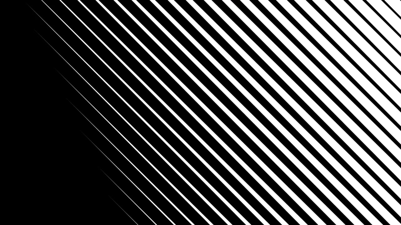 Abstract Animation of Diagonal Black Lines Expanding on White Background