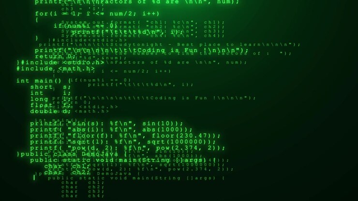 4k digital binary programming code running over computer screen terminal hacking hackers on the