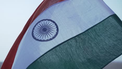 the-Indian-flag-flapping-in-the-sky---slow-motion