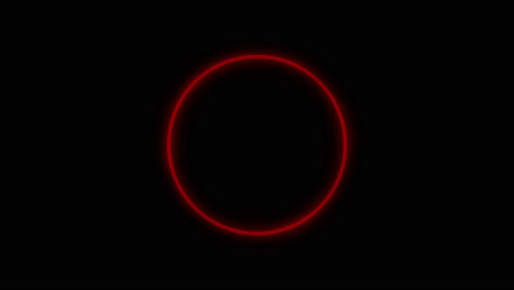 animated neon pulsing double red ring for circular shaped logo idea