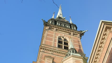 brick steeple of st