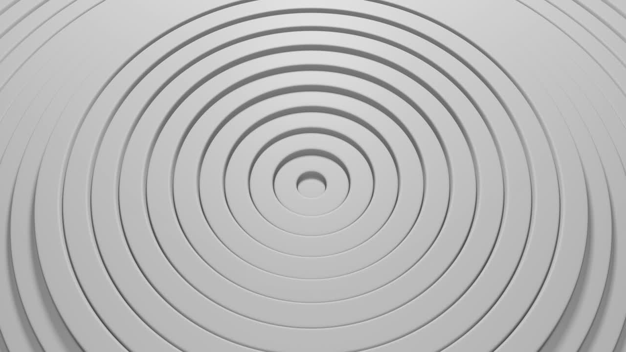 Isometric view of abstract pattern of circles with the effect of displacement.