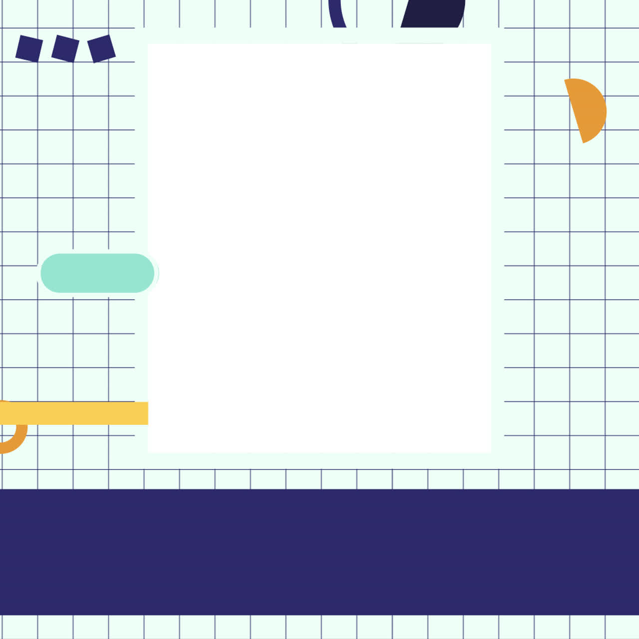 Abstract Geometric Design with Grid and Central Blank Space