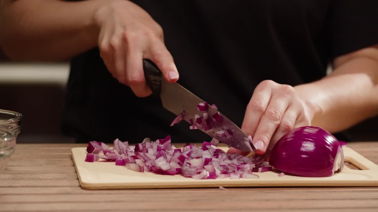 Chopping Red Onion
