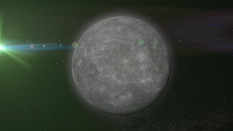 planeta mercurio en el espacio