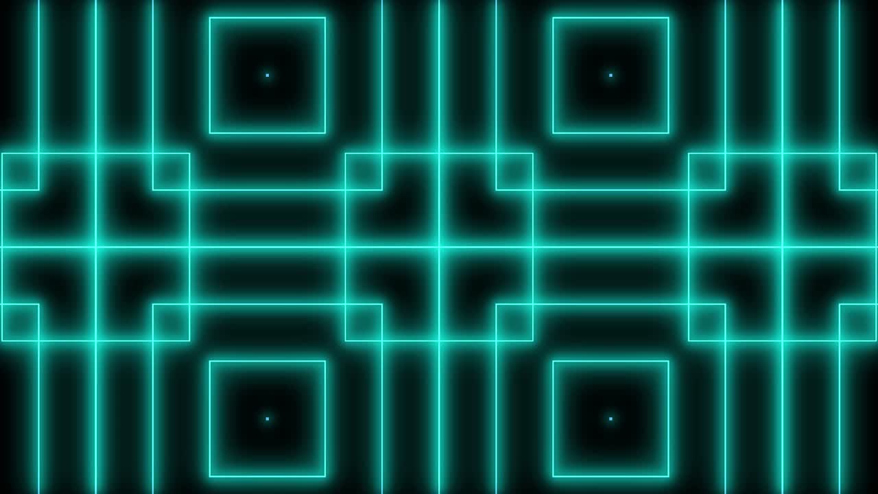 patrón geométrico animación en color de fondo negro