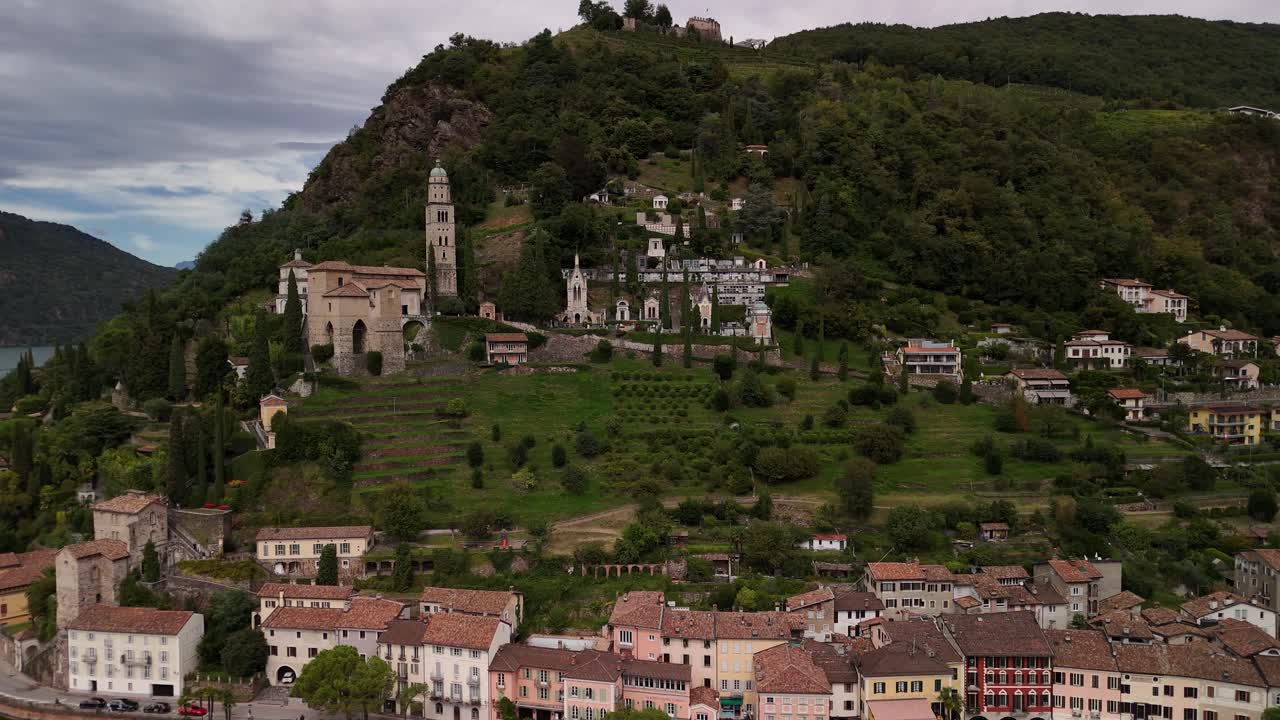 Swiss village Morcote Switzerland canton of Ticino Lugano lake district