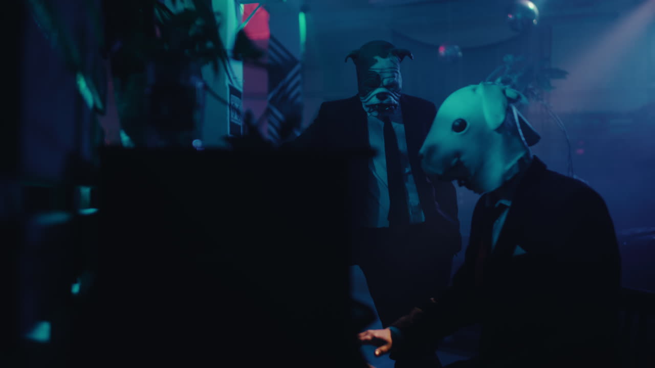 Masked Musicians Perform at Nightclub