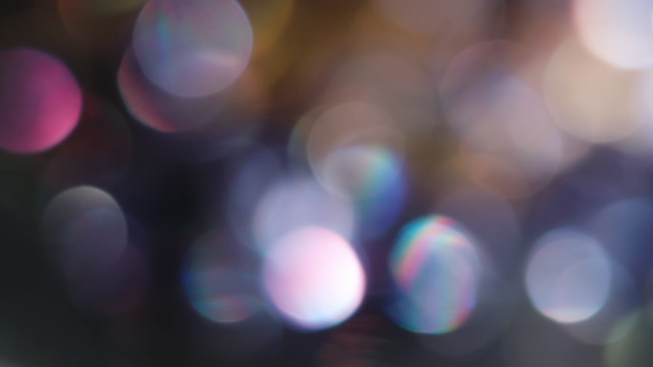 la rotación de los círculos bokeh en el sentido de las agujas del reloj