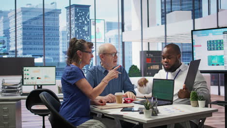 old people exploring retirement strategy with a financial advisor