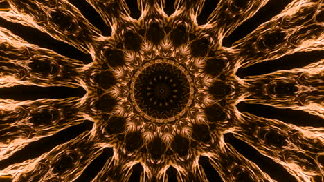 el mandala abstracto dorado