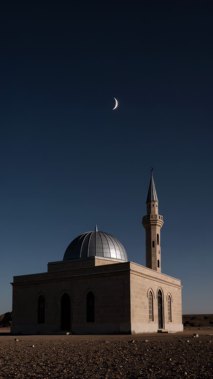 Nighttime Mosque in the Desert
