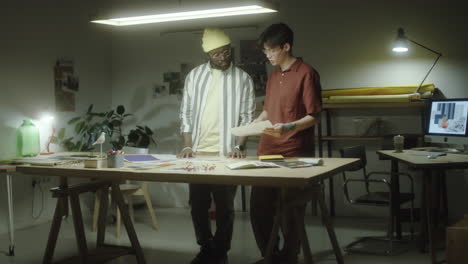 two designers collaborating in a creative studio
