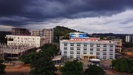 aerial view of asaba community court, delta state, nigeria