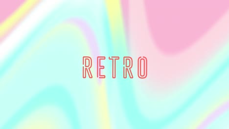 Animación-De-Texto-De-Neón-Retro-Sobre-Patrón-Pastel