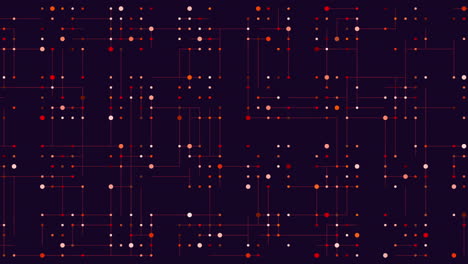 patrón simétrico de cuadrícula de puntos rojos sobre fondo negro