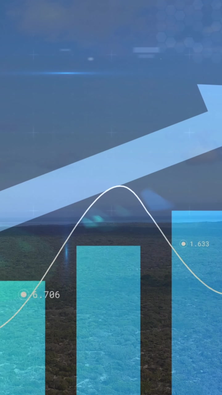 Animation of numbers changing with financial data processing