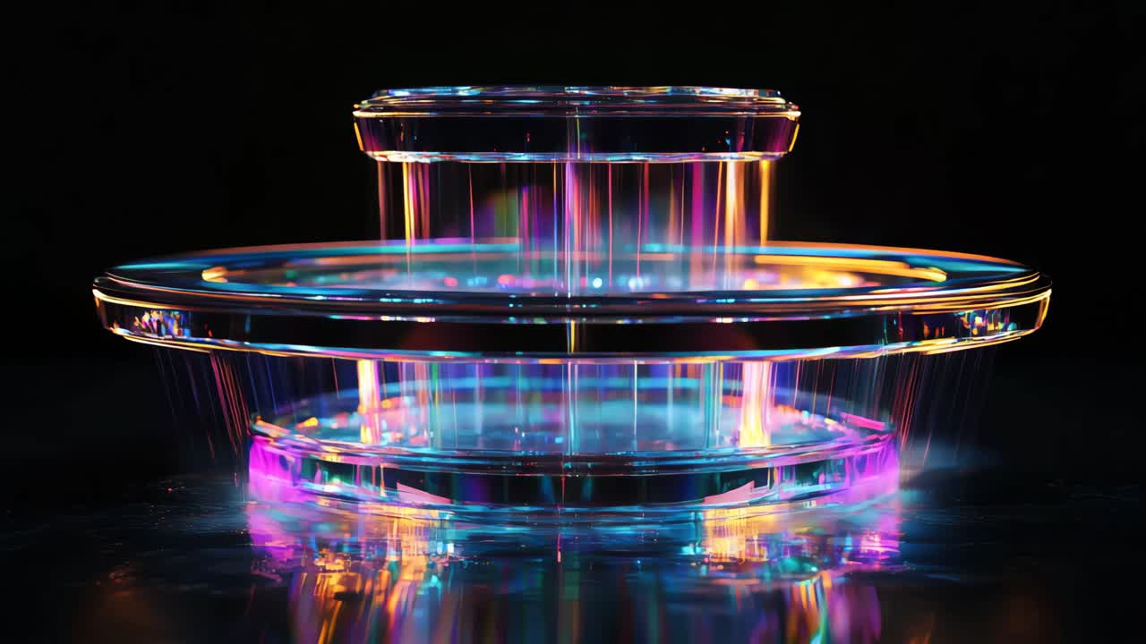 Colorful Abstract 3D Geometric Podium